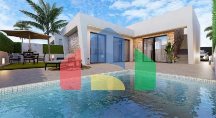 New Build Independent Villas with Private Pool and Solarium in Roldán, Torre-Pacheco