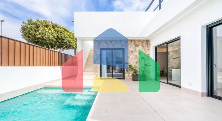 Новые независимые виллы с частным бассейном и солярием в Рольдане, Торре-Пачеко