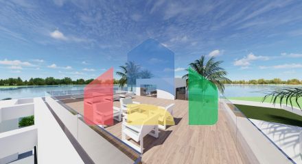 Виллы на берегу озера в курортном комплексе Santa Rosalía Lake Resort, Мурсия