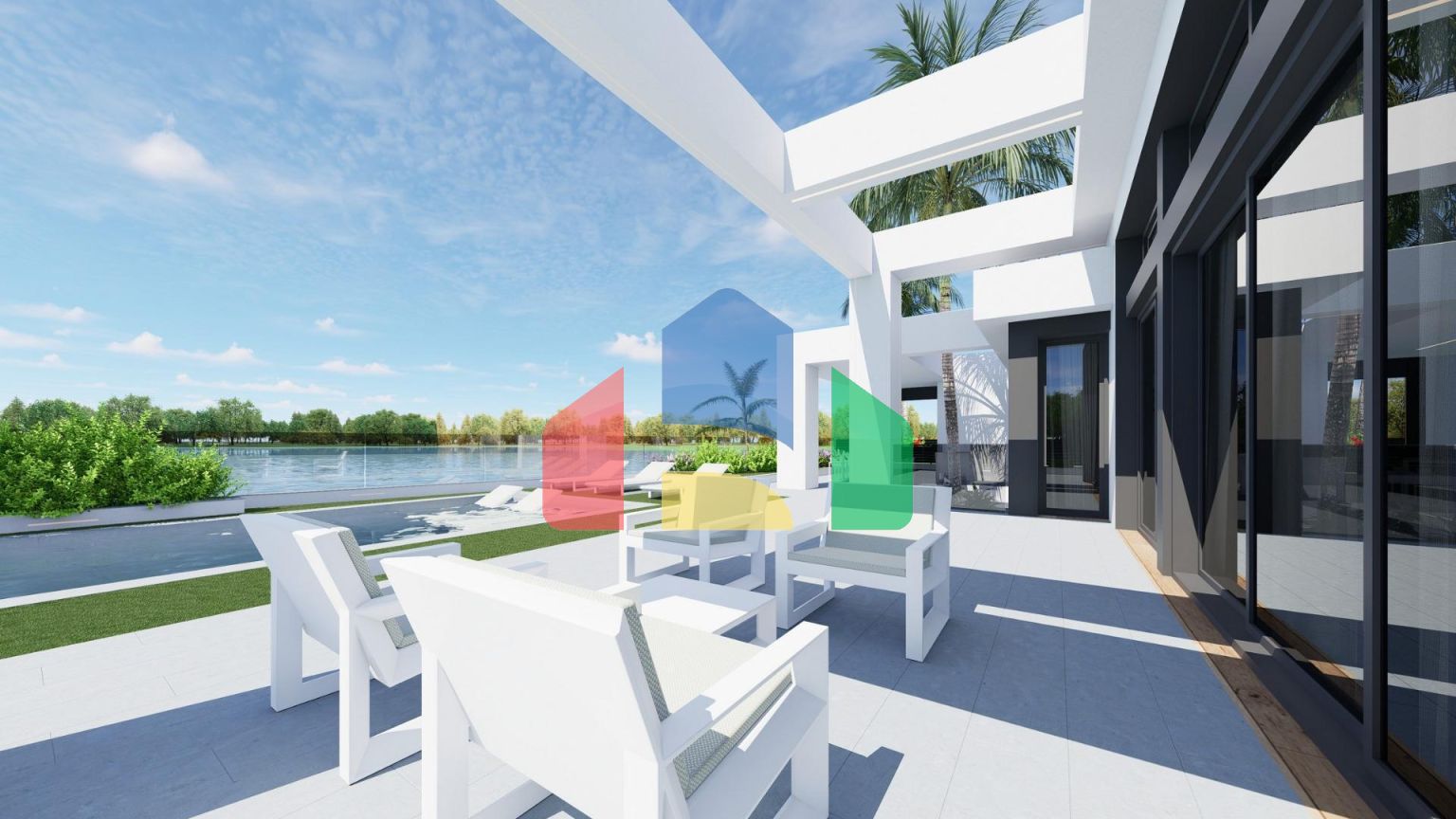 Виллы на берегу озера в курортном комплексе Santa Rosalía Lake Resort, Мурсия