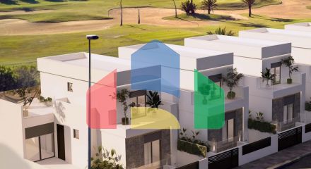 Сдворенные и отдельно стоящие виллы новой постройки в La Serena Golf-Los Alcázares