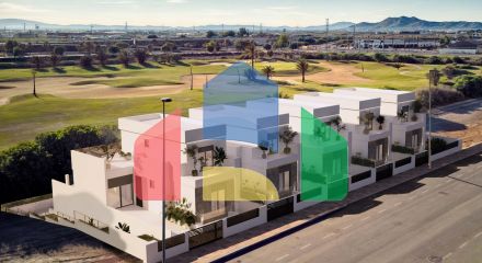 Сдворенные и отдельно стоящие виллы новой постройки в La Serena Golf-Los Alcázares
