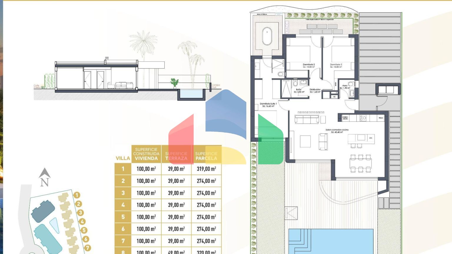 Новый жилой комплекс на первой линии поля для гольфа La Serena в Лос-Алькасарес