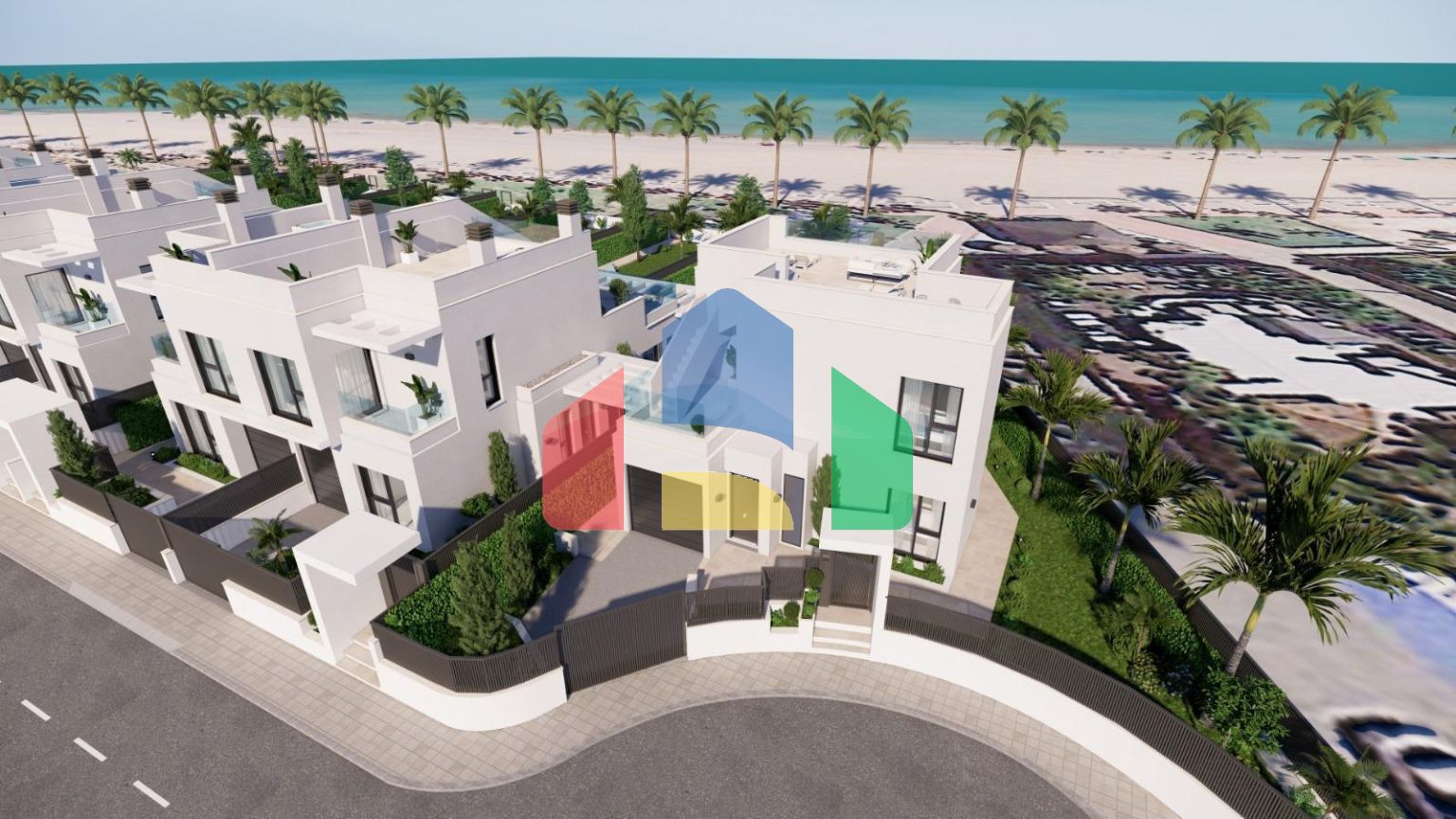 Роскошные новые виллы на набережной в Лос-Алькасаресе