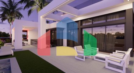 Виллы на берегу озера в курортном комплексе Santa Rosalía Lake Resort, Мурсия