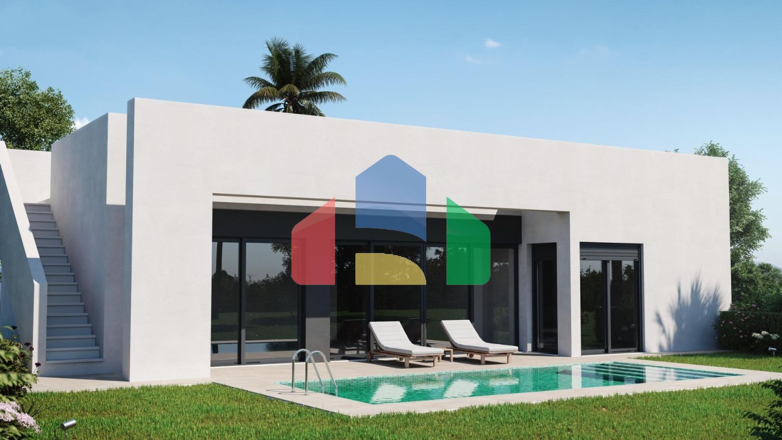 СРЕДИЗЕМНОМОРСКАЯ ВИЛЛА НА ПОЛЕ ДЛЯ ГОЛЬФА