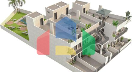 Новые дома в Ла-Каналоса с общим бассейном Новые дома в Ла-Каналоса с общим бассейном