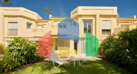 Элегантный таунхаус с 3 спальнями в La Quinta Hills с панорамными видами на гольф-поле.