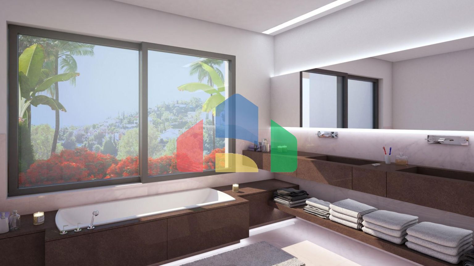 Новая впечатляющая 5-спальная современная вилла на продажу в районе Ла Кинта, Бенахавис, Марбелья