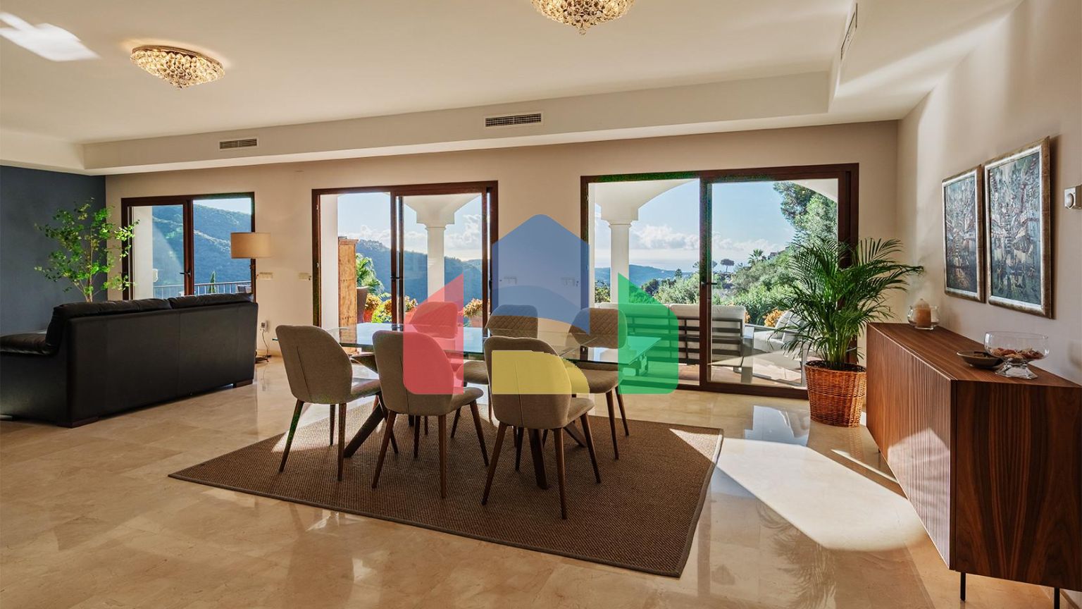 Вилла с панорамным видом на море и горы в Монте-Майор, Бенахавис