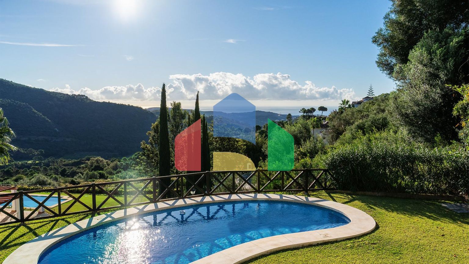 Вилла с панорамным видом на море и горы в Монте-Майор, Бенахавис