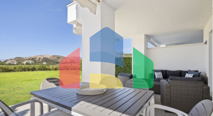 Elegant Garden Apartment with Panoramic Golf Views and Sunset Terrace