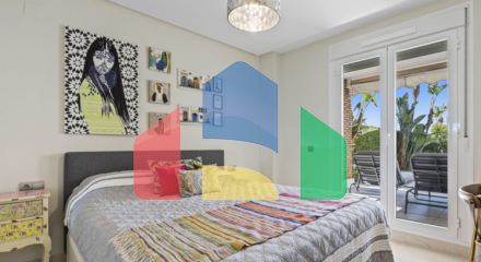 Элегантная квартира с садом, террасой и видом на поле для гольфа