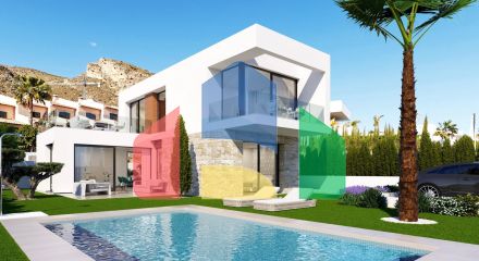 Роскошные виллы новой постройки в Сьерра-Кортина, Финестрат