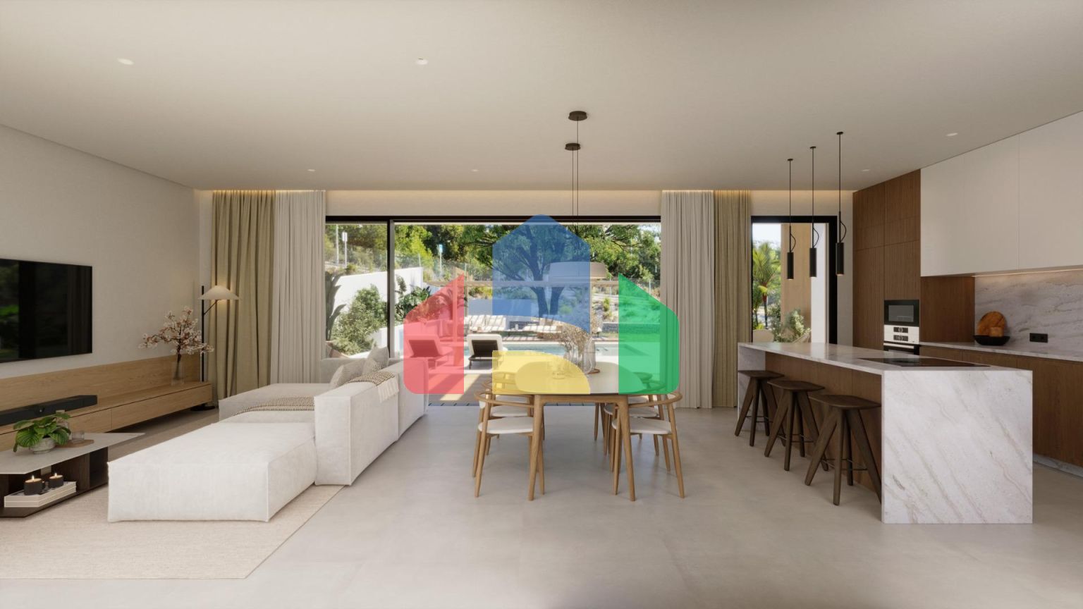 Современные одноэтажные виллы с частным бассейном в Финестрате – спокойствие и жизнь на побережье