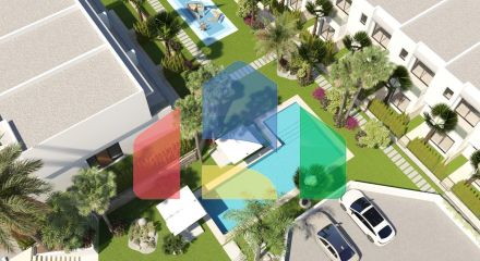 Новые двухквартирные дома с общим бассейном