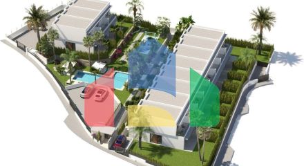 Новые двухквартирные дома с общим бассейном