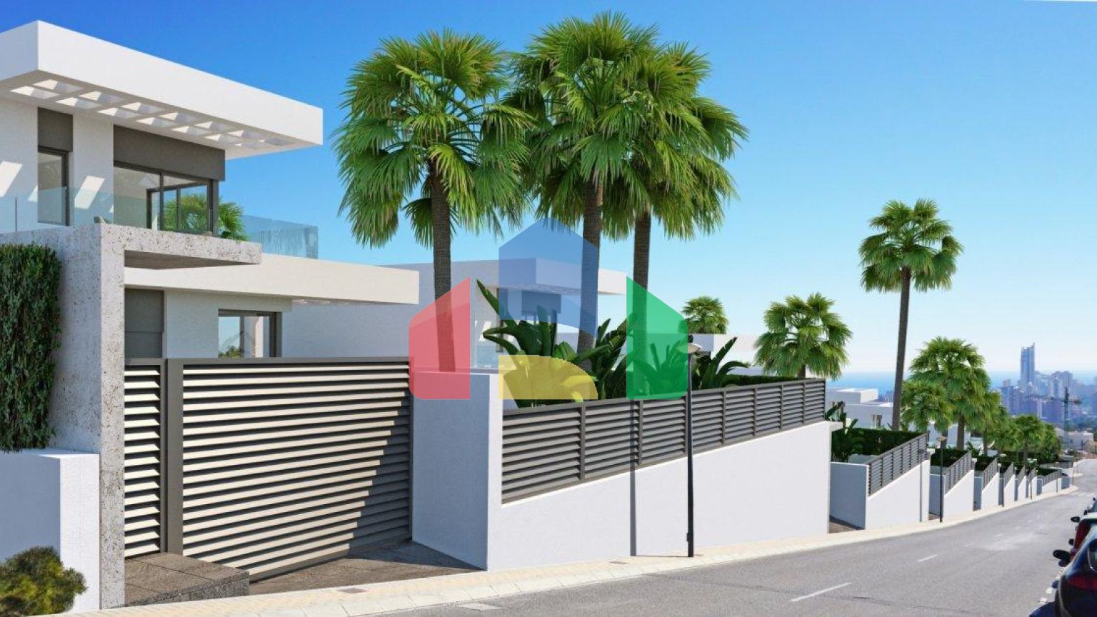 Вилла в уникальном месте и видами на море в Финестрате