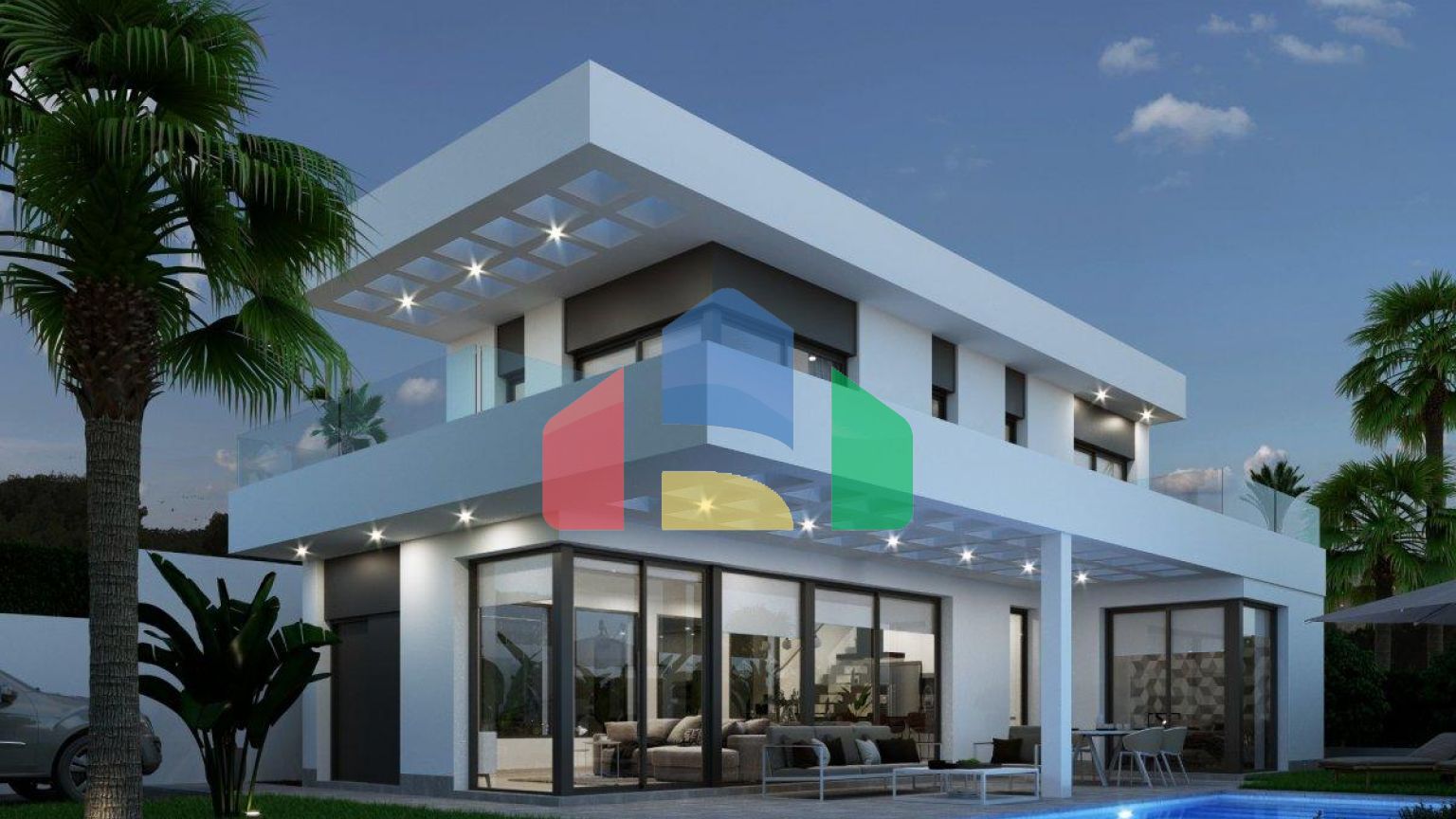 Вилла в уникальном месте и видами на море в Финестрате