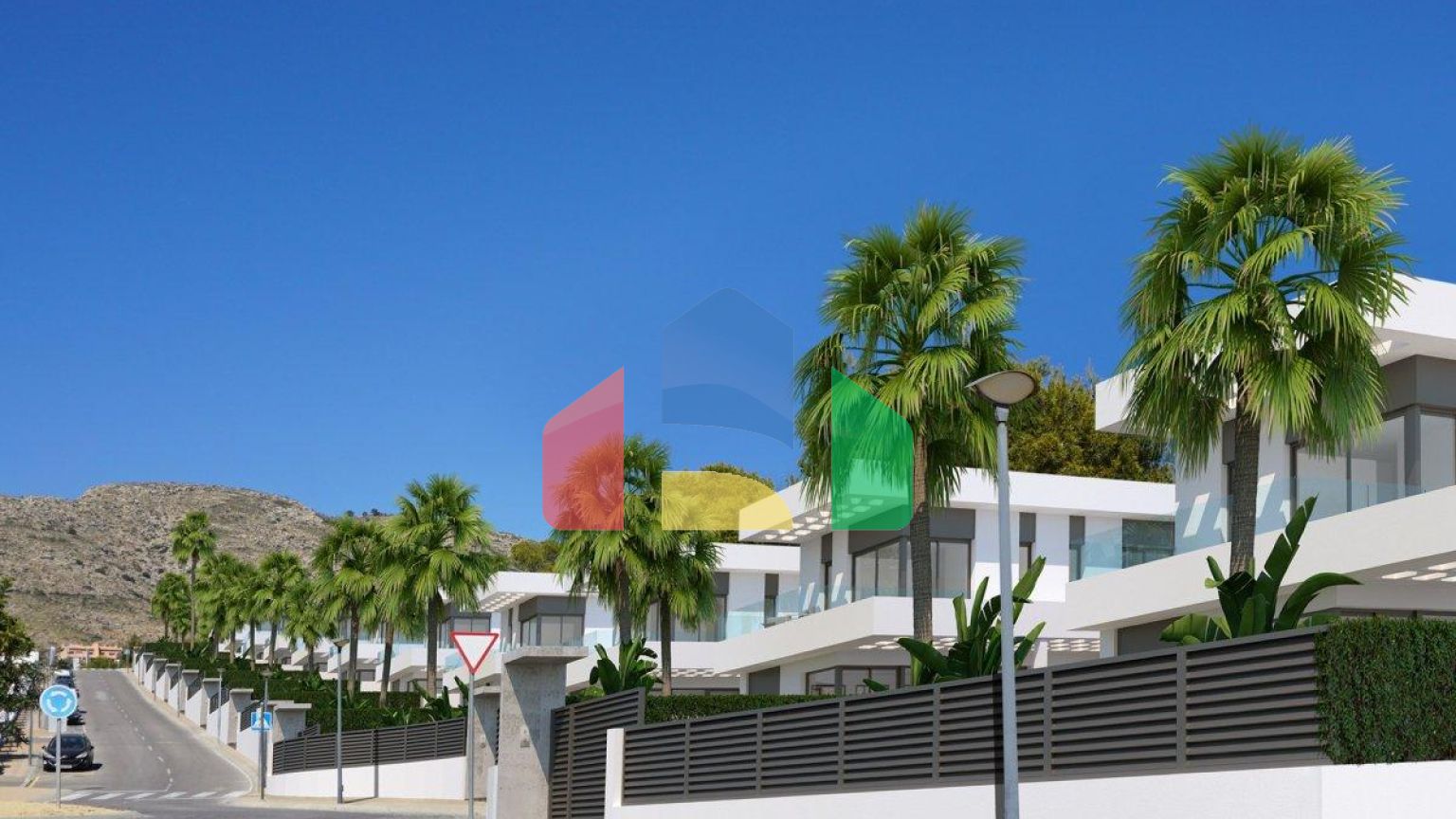 Вилла в уникальном месте и видами на море в Финестрате