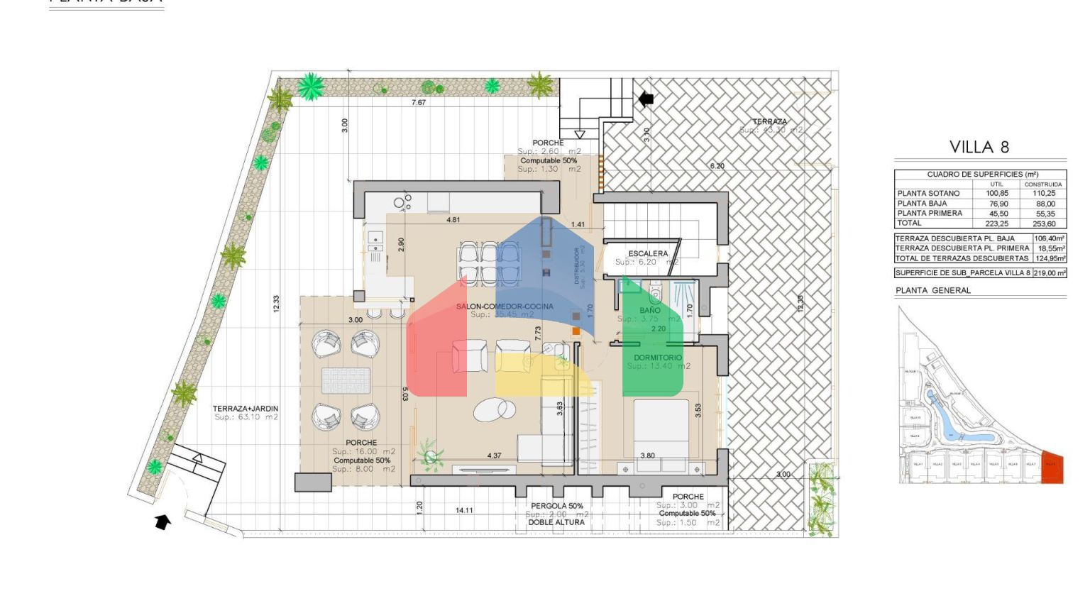 Новые виллы и бунгало всего в 250 метрах от пляжа в Мар-де-Пульпи