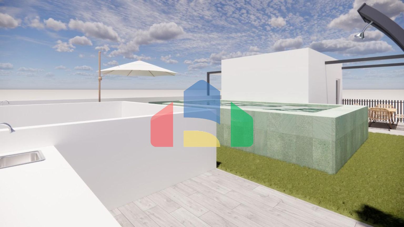 Новые апартаменты в средиземноморском стиле всего в 100 м от пляжа в Торре-де-ла-Орадада