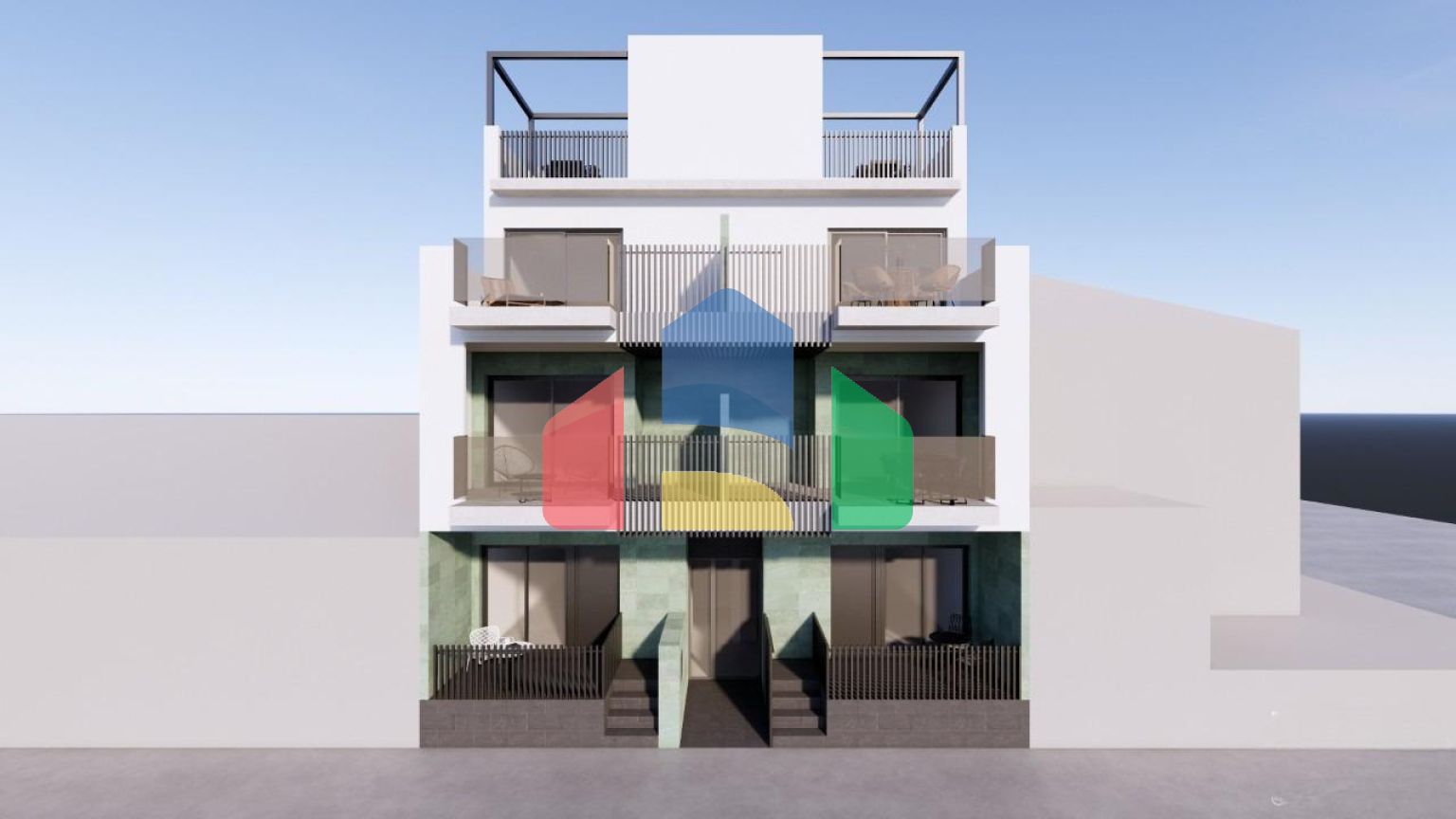 Новые апартаменты в средиземноморском стиле всего в 100 м от пляжа в Торре-де-ла-Орадада