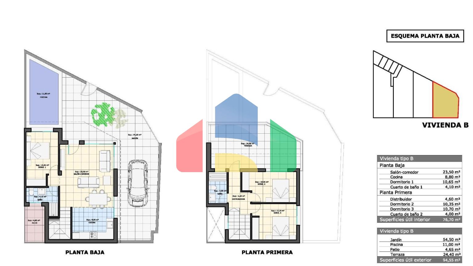 Новые дома в Пилар-де-ла-Орадада с частным бассейном