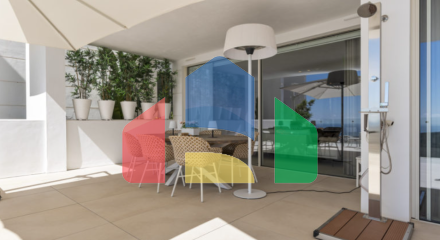 Идиллический апартамент с 3 спальнями и видом на море в Palo Alto, Марбелья