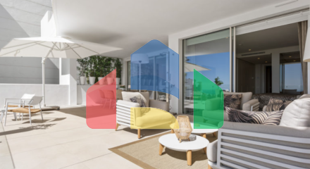 Идиллический апартамент с 3 спальнями и видом на море в Palo Alto, Марбелья