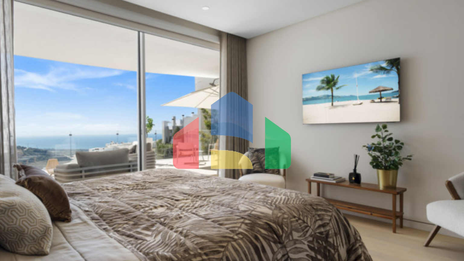 Идиллический апартамент с 3 спальнями и видом на море в Palo Alto, Марбелья