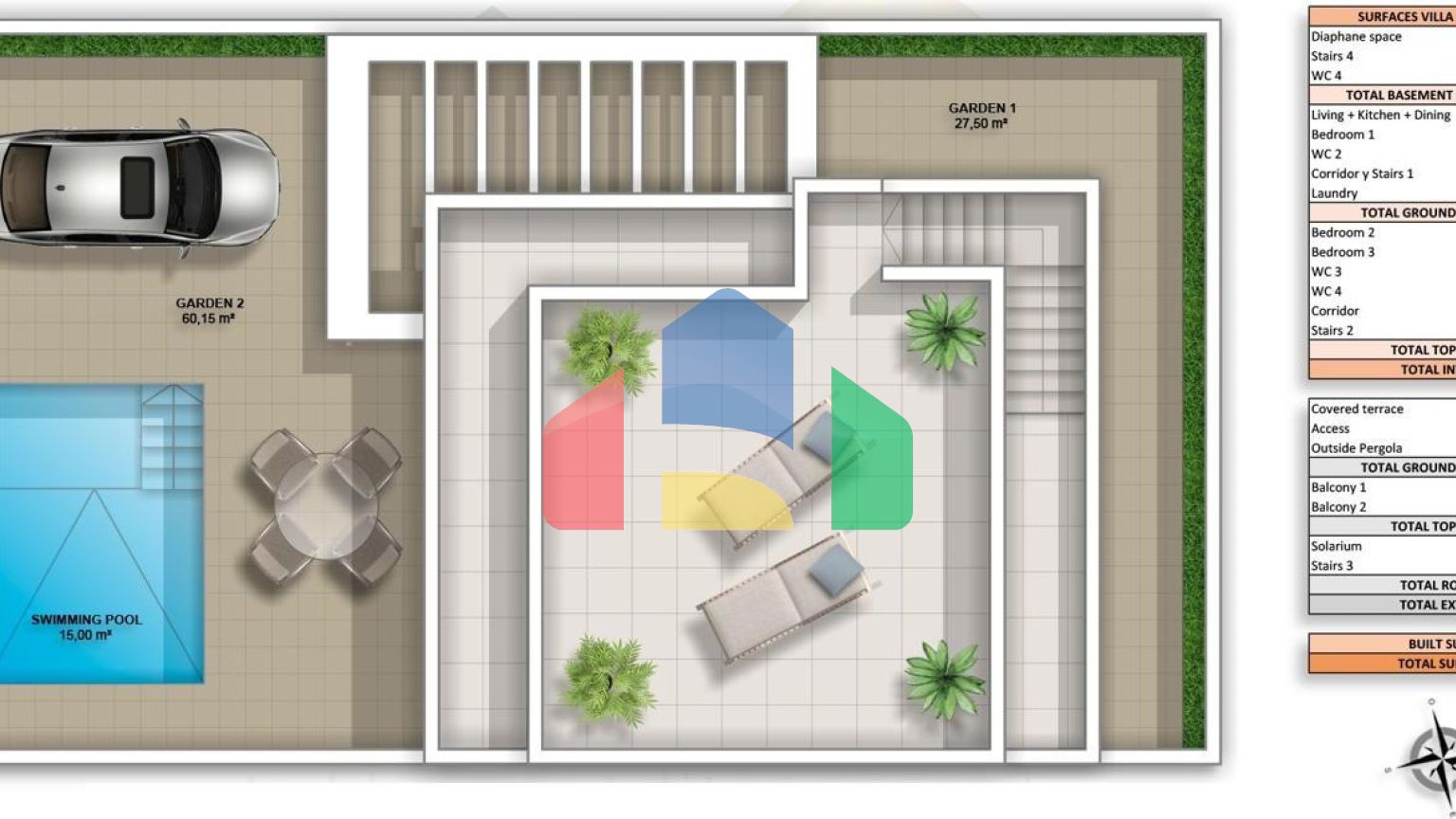 Жилой комплекс, состоящий из 6 новых отдельно стоящих вилл.