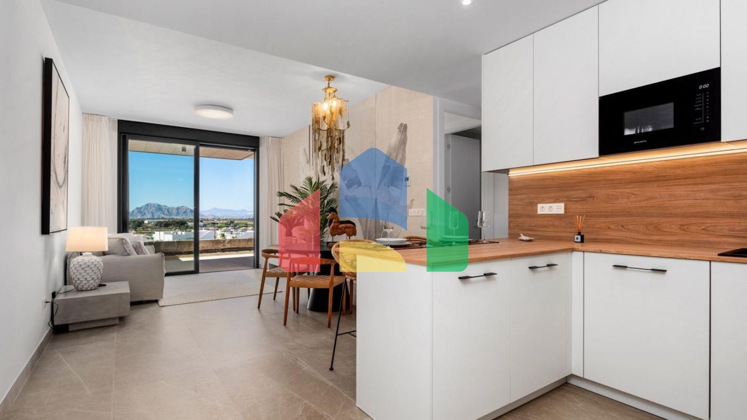 НОВОСТРОЙ. ЗАКРЫТЫЙ КОМПЛЕКС В БЕНИХОФАР. 2 СПАЛЬНИ. 2 ВАННЫЕ КОМ. ТЕРРАСА 16 М2. БАССЕЙН.