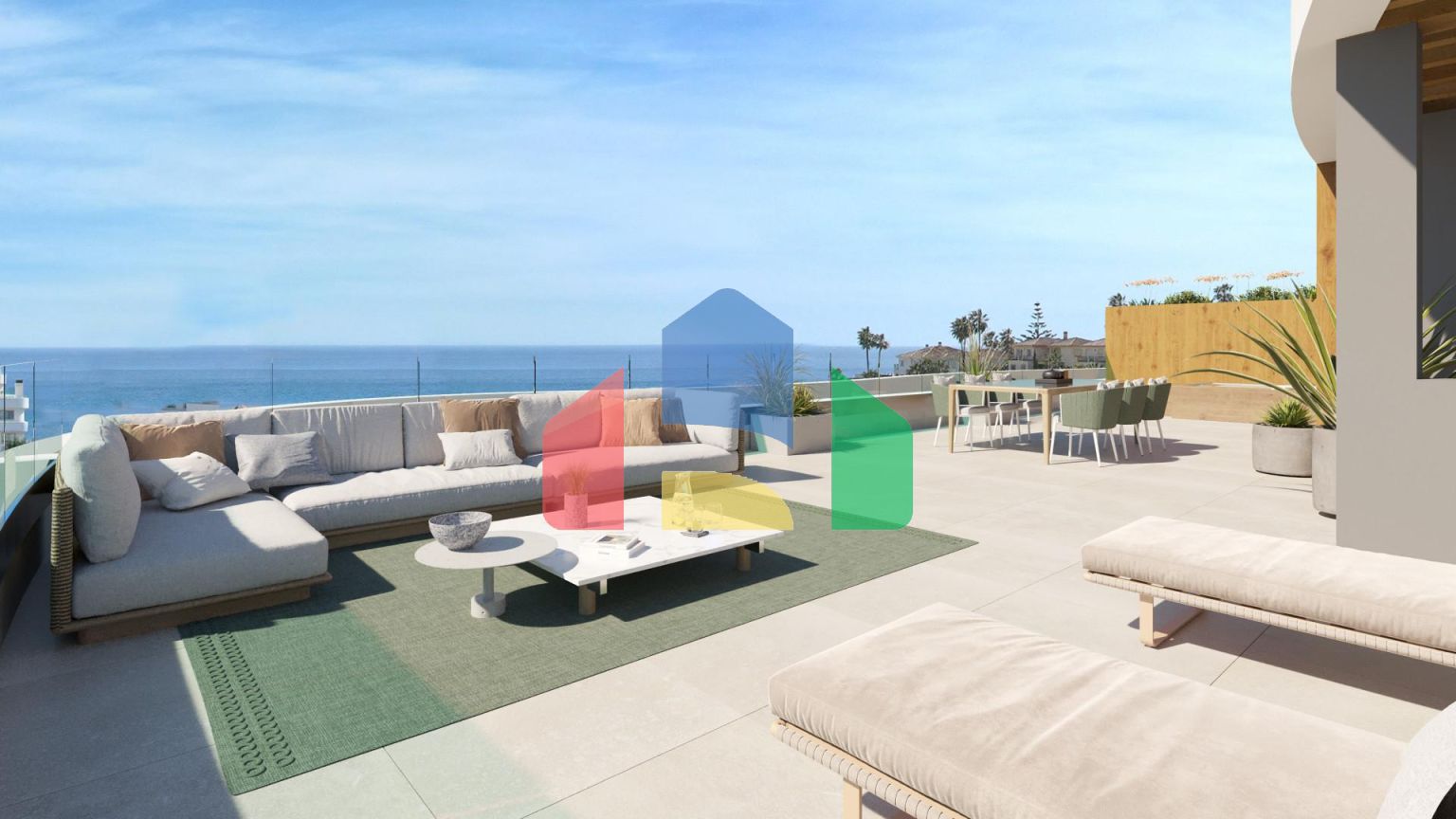 Роскошный пентхаус с видом на море в бутик-комплексе в Михас Коста