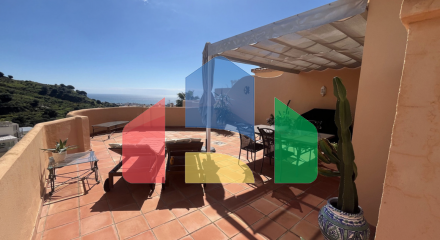 Пентхаус-дуплекс с 3 спальнями и видом на море в Михас Коста