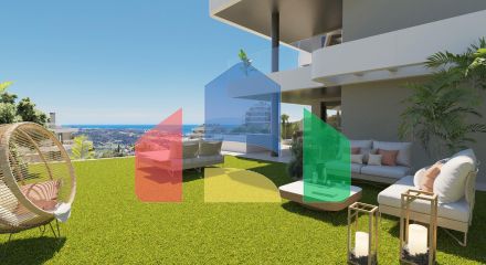 2-спальные пентхаусы в новом современном жилом комплексе рядом с полем для гольфа в Ла Кала-де-Михас