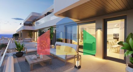 2-спальные пентхаусы в новом современном жилом комплексе рядом с полем для гольфа в Ла Кала-де-Михас