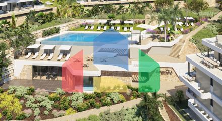 2-спальные пентхаусы в новом современном жилом комплексе рядом с полем для гольфа в Ла Кала-де-Михас