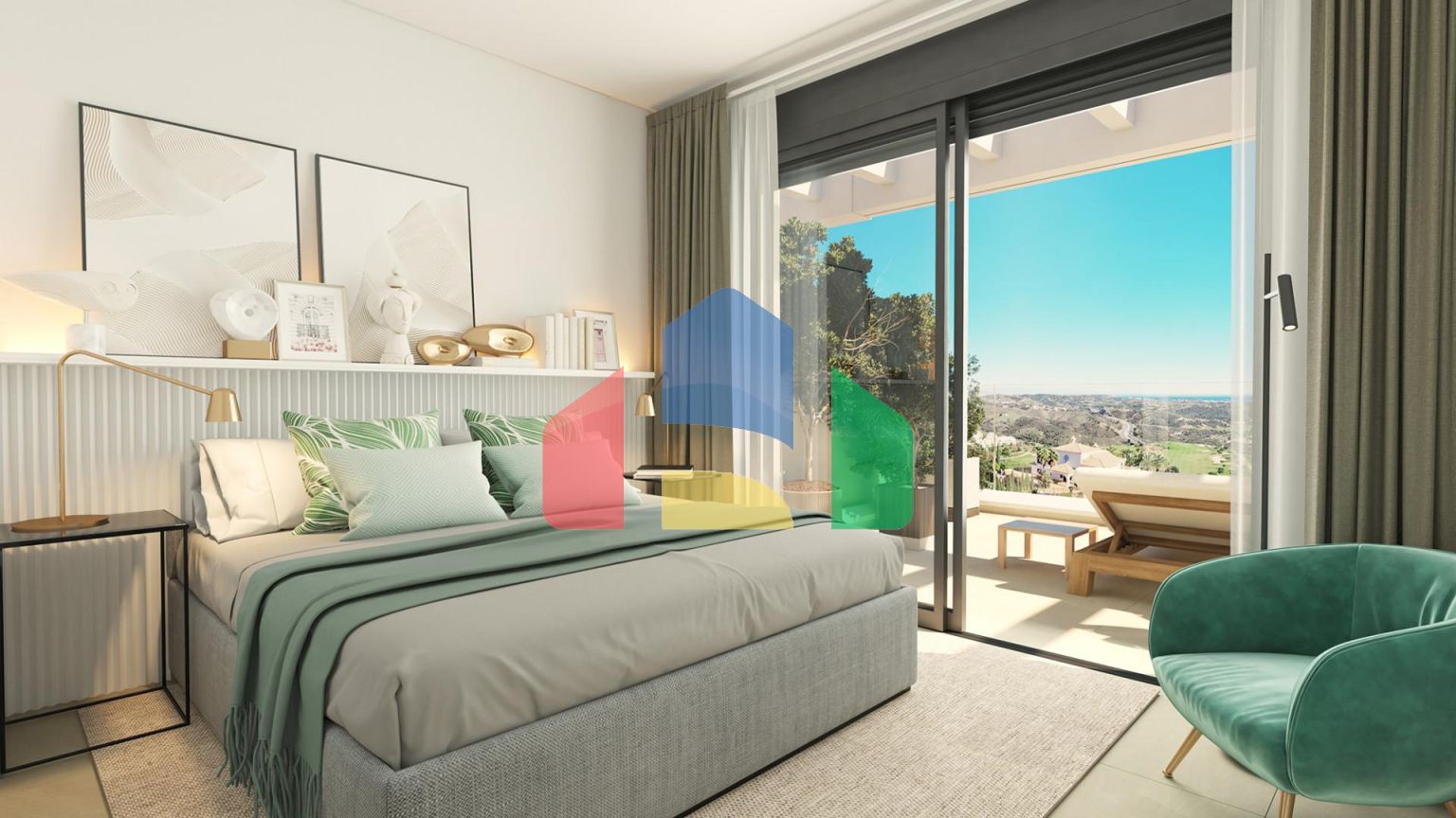 3-спальные апартаменты в новом современном жилом комплексе рядом с полем для гольфа в Ла Кала-де-Михас