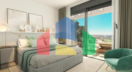 3-спальные апартаменты в новом современном жилом комплексе рядом с полем для гольфа в Ла Кала-де-Михас