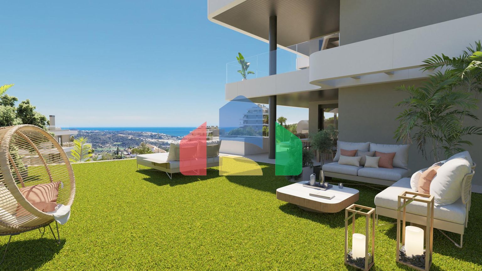 3-спальные апартаменты в новом современном жилом комплексе рядом с полем для гольфа в Ла Кала-де-Михас