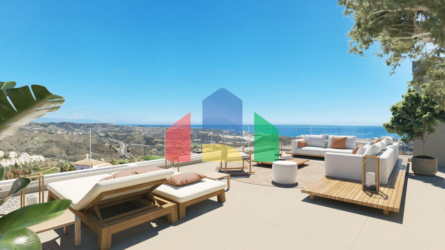 2-спальные апартаменты в новом современном жилом комплексе рядом с полем для гольфа в Ла Кала-де-Михас