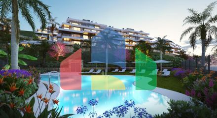 2-спальные апартаменты в новом современном жилом комплексе рядом с полем для гольфа в Ла Кала-де-Михас