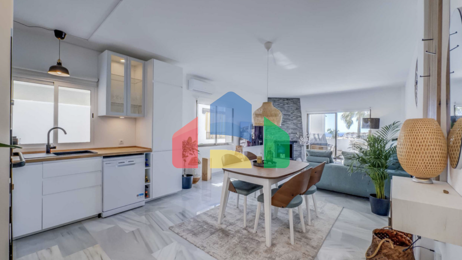 Прекрасная 2-комнатная квартира с видом на море в Михасе