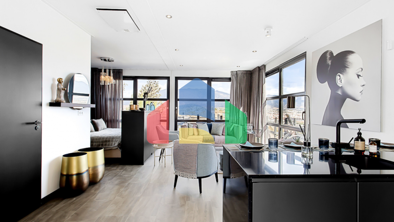 Совершенно новая квартира от застройщика с 3мя спальнями и потрясающим видом в Михасе.