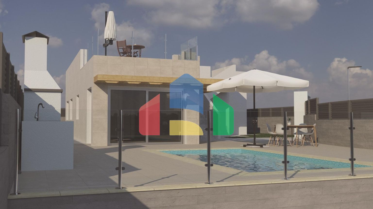 Вилла новой постройки с бассейном в Полоп де ла Марина