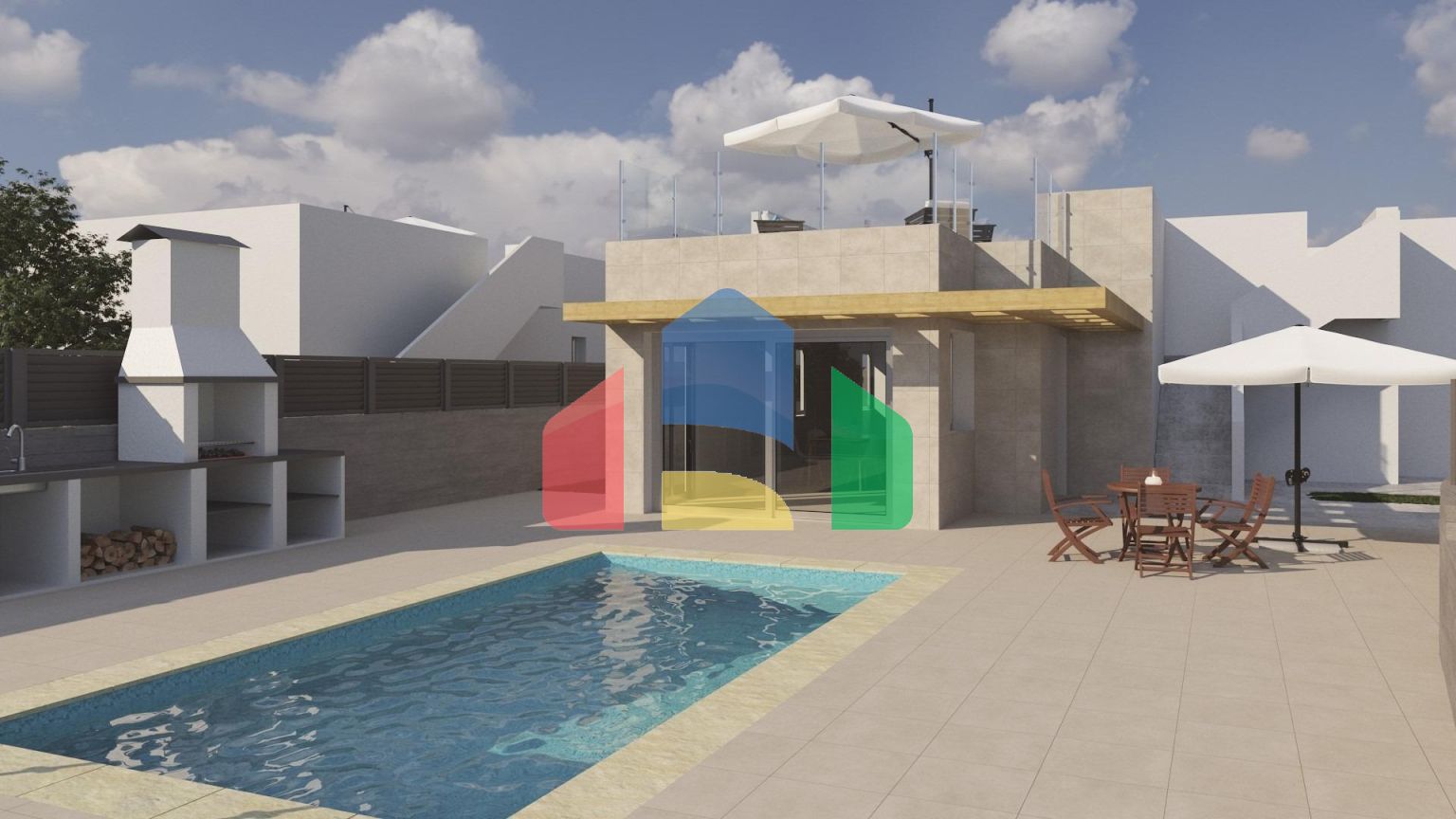 Вилла новой постройки с бассейном в Полоп де ла Марина