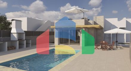 Вилла новой постройки с бассейном в Полоп де ла Марина