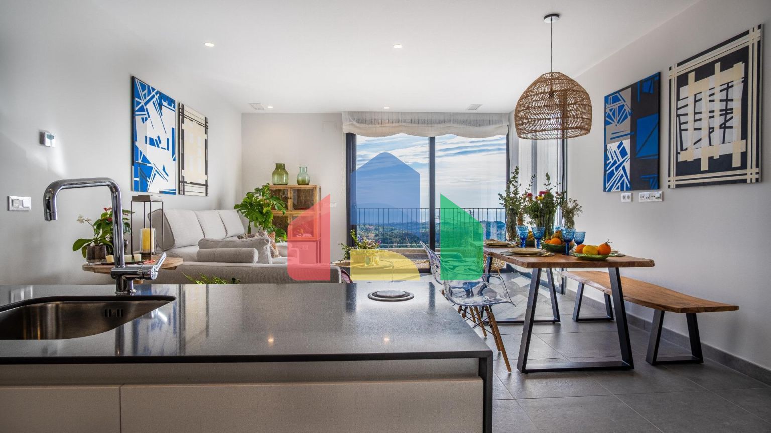 Independent villas with sea views at Polop (10min drive to Benidorm and Altea)