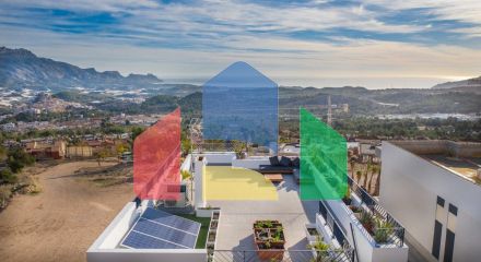 Brand new independent villas with sea views at Polop (Alicante province)